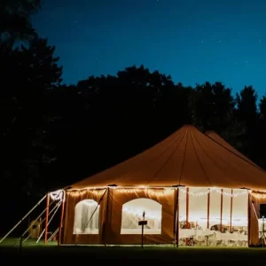 44’x43′ sailcloth tent